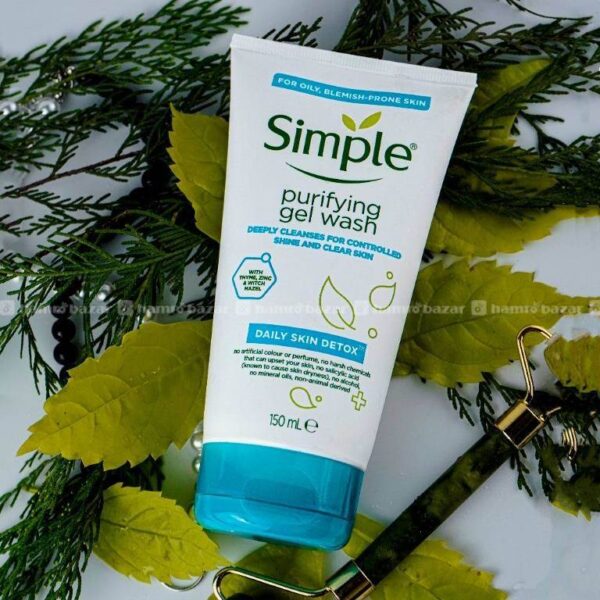 Simple Daily Skin Detox Purifying Gel Facial Wash – 150ml - Image 2