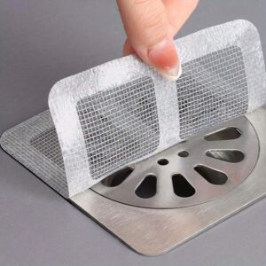(Pack Of 10) Multifunctional Net Sticker Drainer Net For Bathroom – Kitchen Etc | Window Screen Repair Patches For Door Window