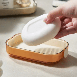 Split Type Soap Dish, Double Layer Soap Dish, Bathroom Kitchen Sink Organizer, Water Draining Soap Double Latte Dish(random color)