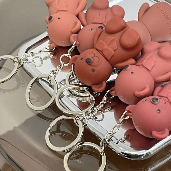 6-Piece Cute Bear Keychain Liquid Lipstick Set – Mist Matte Velvet Finish, Moisturizing Lip Stain, Waterproof & Long-Lasting Lip Gloss (6 Colors) - Image 10