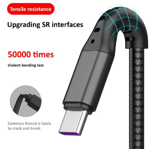 3 in 1 USB Fast Charging Cable – Lightning, Micro USB & Type-C | Compatible with iPhone, Android, Xiaomi, Huawei, Samsung, iPad - Image 4