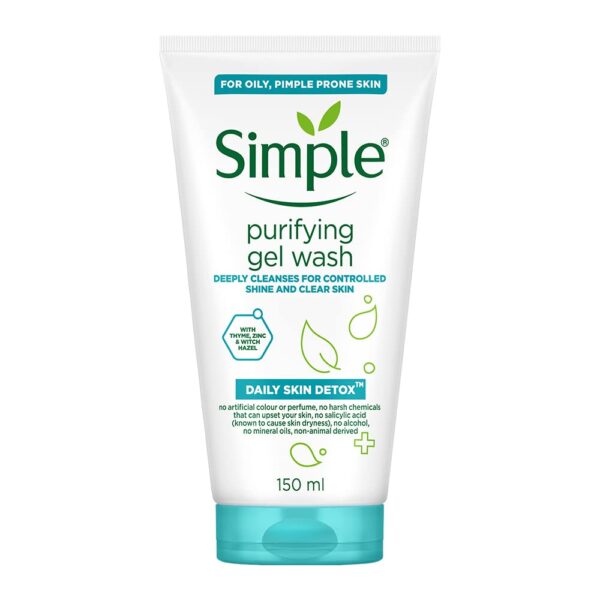 Simple Daily Skin Detox Purifying Gel Facial Wash – 150ml