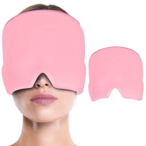 Headache Relief Hat for Migraine Relief, Tension, One Size Fits All Headache Cap with Reusable Ice Gel Pack for Puffy Eyes, Stress Relief