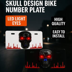 Skull LED Back Number Plate for 70cc & 125cc Bikes – Most Trending Styling Accessory