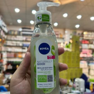 Nivea Naturally Good Micellar Face Wash – 140ml Gentle & Organic Cleanser for Soft, Fresh Skin
