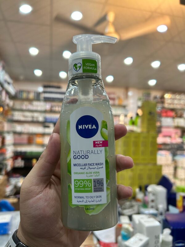 Nivea Naturally Good Micellar Face Wash – 140ml Gentle & Organic Cleanser for Soft, Fresh Skin - Image 4