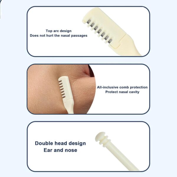 Nose Hair Cutter, 360 Degree Rotating Nose Tweezer - Multi-functional Nose Hair Trimmer Tool for Travel, Picnic, Dating Portable Earpick - Image 3