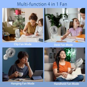 New portable 3 gears rechargeable desktop fan low noise air cooling handheld clipped circulator table fan Clip Fan USB Rechargeable Desk Fan