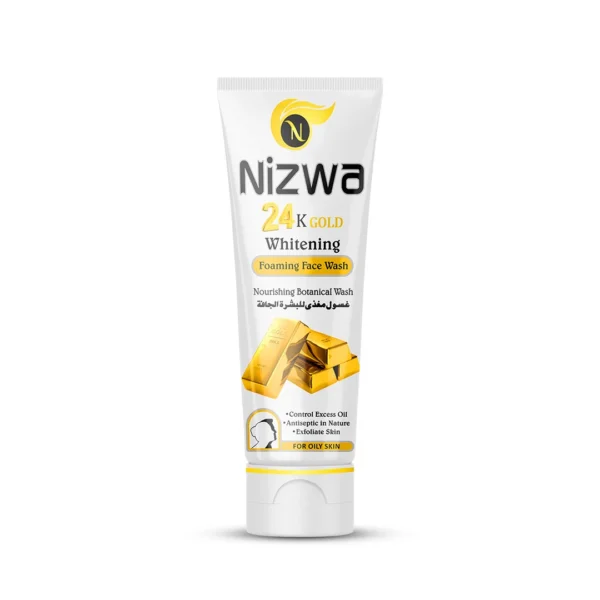 Nizwa 24K Gold Whitening Face Wash – 100ML | Brightening & Glowing Skin