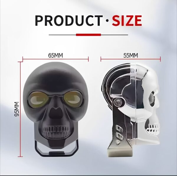 Motorcycle Skull Fog Light LED – Waterproof, High-Low Beam Auxiliary Headlight