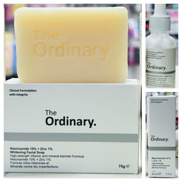 The Ordinary [DEAL] | Niacinamide Serum & Soap | The Ordinary Niacinamide 10% + Zinc 1% Serum | The Ordinary Niacinamide Whitening Facial Soap - Image 2