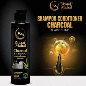 Rivaaj Mahal Charcoal Shampoo + Conditioner [200ml] | Black Shine