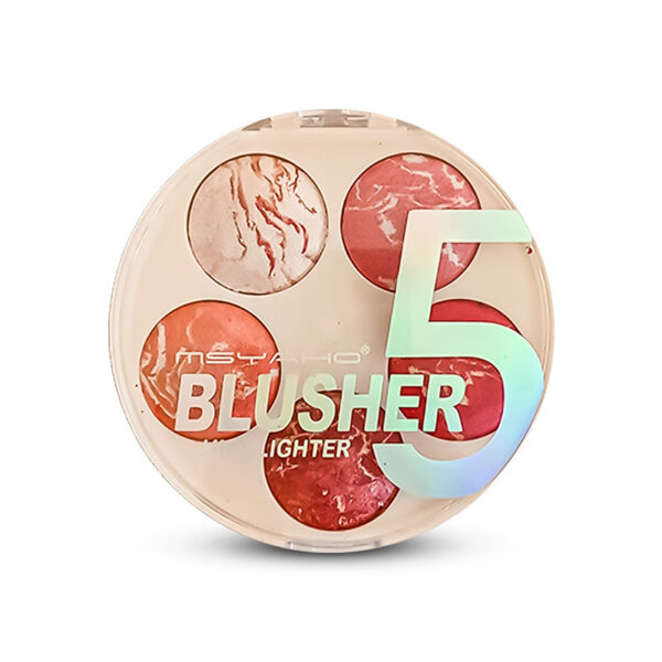 5-in-1 MSYAHO Professional Makeup Palette – 3D Highlighter, Blusher, Contour, Bronzer & Illuminator All-in-One Kit - Image 4