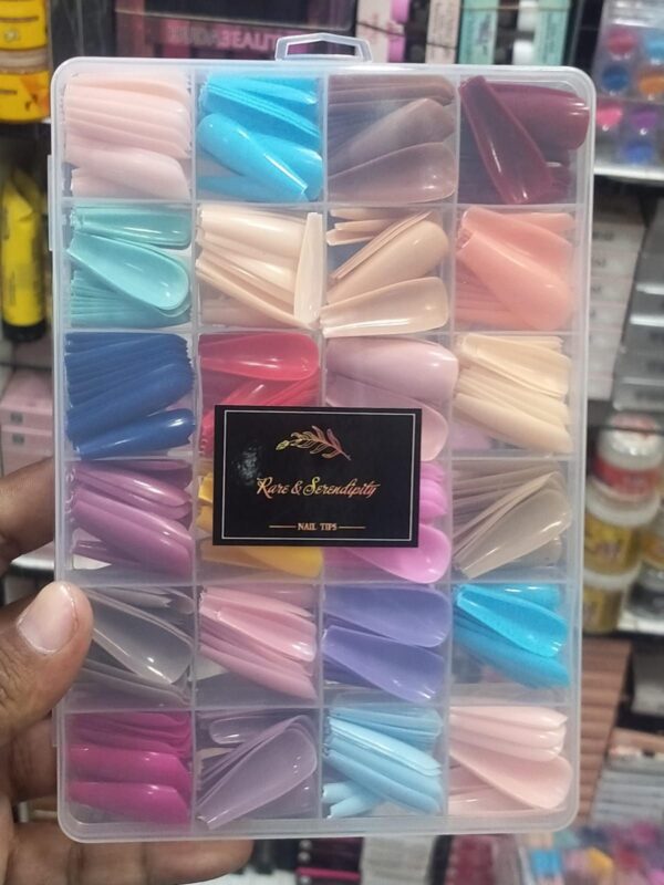 Rare & Serendipity NAIL TIPS [576 pieces] in each Box | With Glue - Image 3
