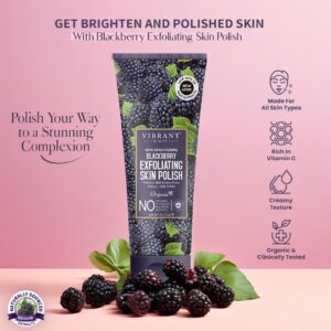 Vibrant Beauty Brightening Blackberry Exfoliating Skin Polish, For All Skin Types, 200ml
