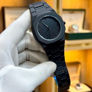 BLACK AURA Quartz Watch – Lightweight Design,  Arabic dial   Full black Aura wrist watch - Watch For Men | Black Color Watch
