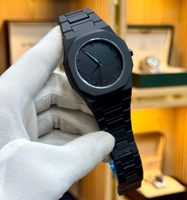 BLACK AURA Quartz Watch – Lightweight Design,  Arabic dial   Full black Aura wrist watch - Watch For Men | Black Color Watch