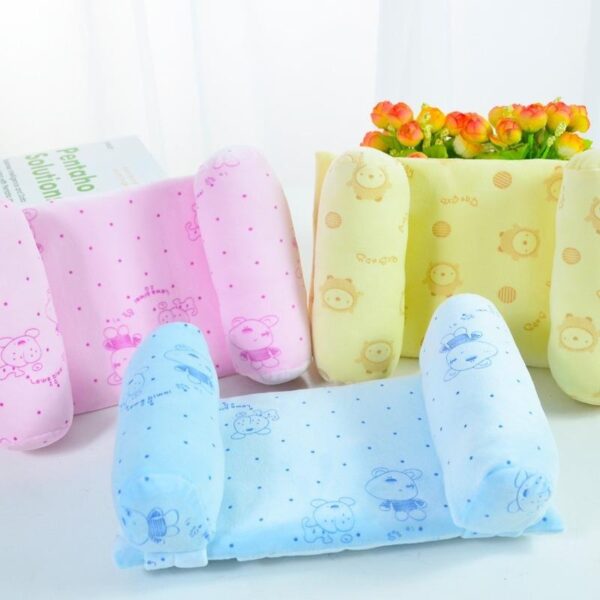 Shaping Baby Pillow  – Baby Pillow Sleep Positioner New Bedding Neck Support Kids Anti Roll Pillow(Random Colors) - Image 2
