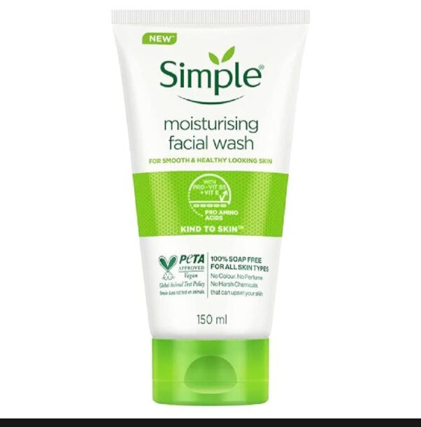 New Simple Kind to Skin Moisturizing Face Wash – Gentle Cleanser for Sensitive Skin