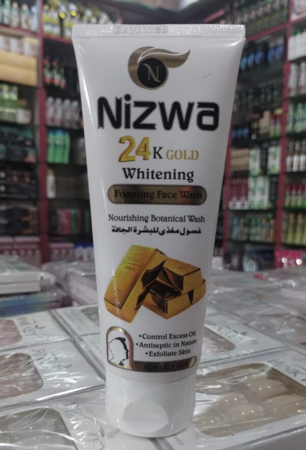 Nizwa 24K Gold Whitening Face Wash – 100ML | Brightening & Glowing Skin - Image 6