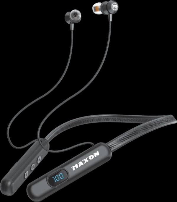 MAXON NB-01 150hrs continue Playback Time Bluetooth Nechband/ 5.4 Bluetooth Soft And Flexible Metal And Magnetic Speakers High Quality Material - Image 6