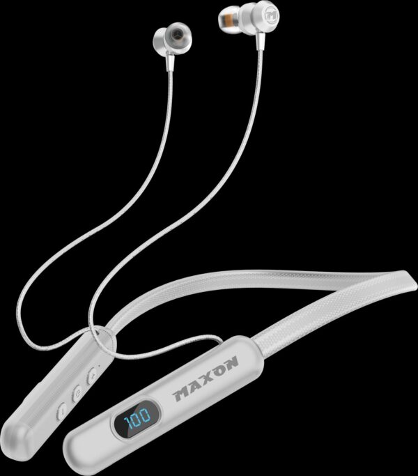 MAXON NB-01 150hrs continue Playback Time Bluetooth Nechband/ 5.4 Bluetooth Soft And Flexible Metal And Magnetic Speakers High Quality Material - Image 7