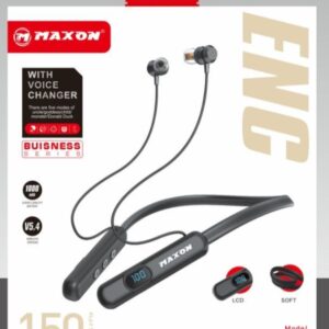 MAXON NB-01 150hrs continue Playback Time Bluetooth Nechband/ 5.4 Bluetooth Soft And Flexible Metal And Magnetic Speakers High Quality Material