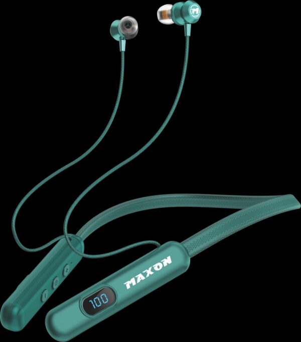 MAXON NB-01 150hrs continue Playback Time Bluetooth Nechband/ 5.4 Bluetooth Soft And Flexible Metal And Magnetic Speakers High Quality Material - Image 10