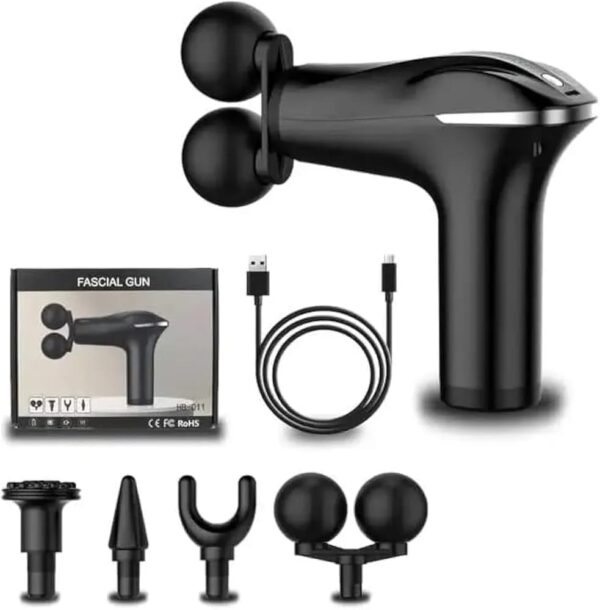 Mini Double-Head Muscle Massage Gun – Deep Tissue Percussion Massager for Back, Shoulder, Legs & Full-Body Pain Relief - Image 2