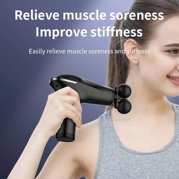 Mini Double-Head Muscle Massage Gun – Deep Tissue Percussion Massager for Back, Shoulder, Legs & Full-Body Pain Relief - Image 7
