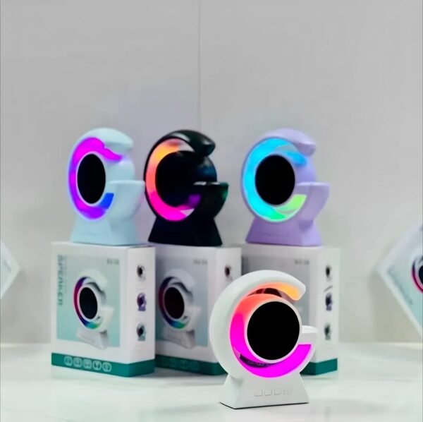 BX-39 Mini G Wireless Speaker with RGB Light & Wireless Charging – Portable Bluetooth 5.3 Speaker & Bedside Lamp - Image 7