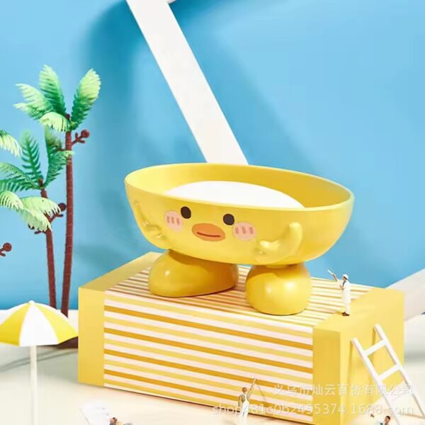 Cartoon Holder  Shape Soap Box Drain Soap Holder Bathroom Shower Drain Soap Dish Soap Storage Container(yellow color) - Image 5