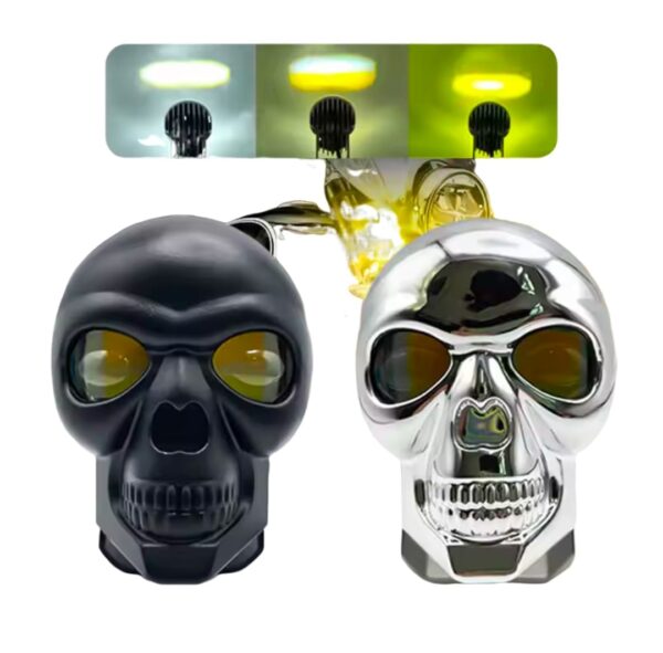 Motorcycle Skull Fog Light LED – Waterproof, High-Low Beam Auxiliary Headlight - Image 8