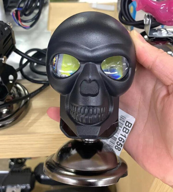 Motorcycle Skull Fog Light LED – Waterproof, High-Low Beam Auxiliary Headlight - Image 3