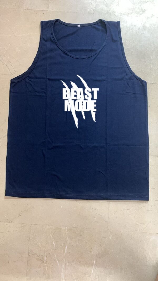 Beast Mode Sando tank top for Men [Navy Blue] | Workout Tank top gym shirts for men - Image 2