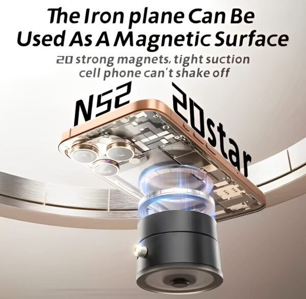Universal Vacuum Magnetic Suction Cup Stand | Double-Sided Folding Swivel Phone Holder - Image 8