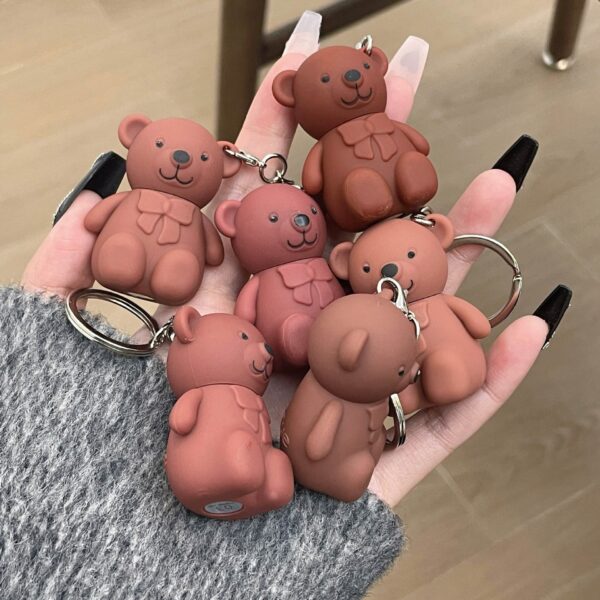 6-Piece Cute Bear Keychain Liquid Lipstick Set – Mist Matte Velvet Finish, Moisturizing Lip Stain, Waterproof & Long-Lasting Lip Gloss (6 Colors) - Image 9