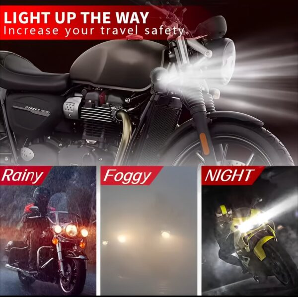 Motorcycle Skull Fog Light LED – Waterproof, High-Low Beam Auxiliary Headlight - Image 5