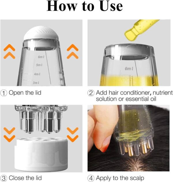 Scalp Root Hair Oil Applicator | Mini Oil Massage Comb - Image 10