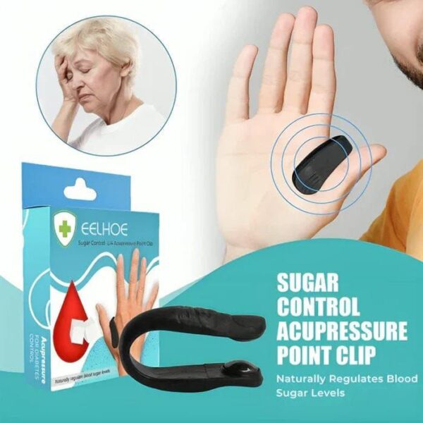 Sugar Control LI4 Acupressure Point Clip Wearable – Supporting Acupressure Relaxation, Stress Alleviation, Tension Relief and Headache Relief Hand Clip Migraine Pressure Point Clip (Copy)