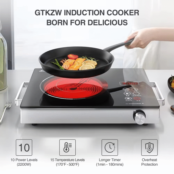 RAF 3500W Electric Infrared Stove – High-Power Hot Plate Cooker | Portable Electric Chula for Fast, Even Heating | Energy-Efficient Countertop Burner for Home, Kitchen, and Outdoor Use - Image 6