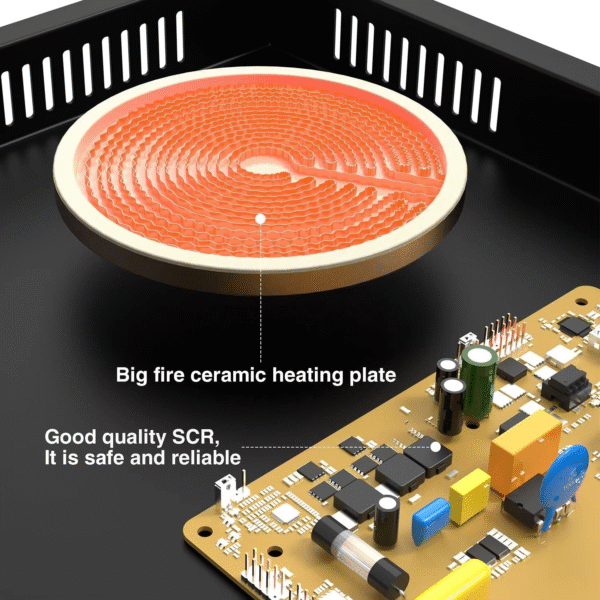 RAF 3500W Electric Infrared Stove – High-Power Hot Plate Cooker | Portable Electric Chula for Fast, Even Heating | Energy-Efficient Countertop Burner for Home, Kitchen, and Outdoor Use - Image 7