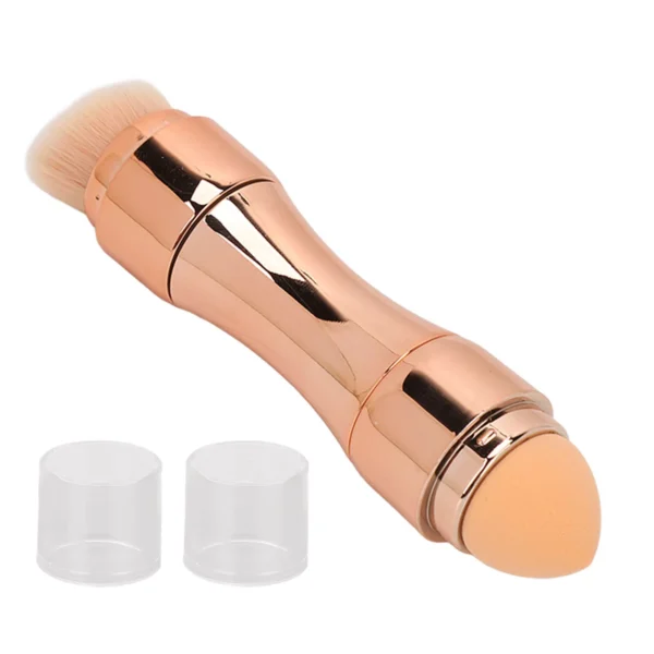 Max Factor x 4 in 1 makeup brush  Set Portable Mini Travel Makeup Brushes Makeup Brush Mini 4 in 1 Kit for Travel Cosmetic Applicator Foundation Sponges Brushes Concealer Professional Make Up Tools (random color) - Image 5