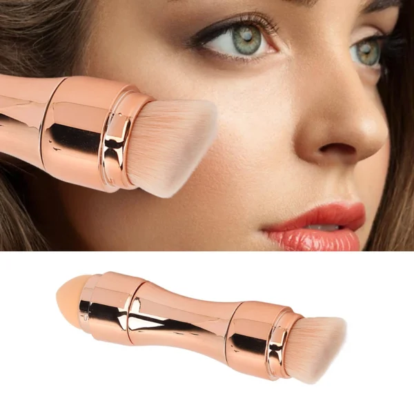 Max Factor x 4 in 1 makeup brush  Set Portable Mini Travel Makeup Brushes Makeup Brush Mini 4 in 1 Kit for Travel Cosmetic Applicator Foundation Sponges Brushes Concealer Professional Make Up Tools (random color) - Image 10