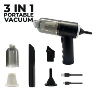 Powerful 3-in-1 Cordless Handheld Vacuum Cleaner - Wet & Dry, Strong Suction for Car, Sofa, Carpet & Home Cleaning