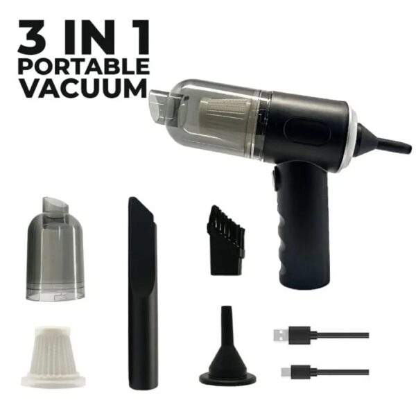 Powerful 3-in-1 Cordless Handheld Vacuum Cleaner - Wet & Dry, Strong Suction for Car, Sofa, Carpet & Home Cleaning